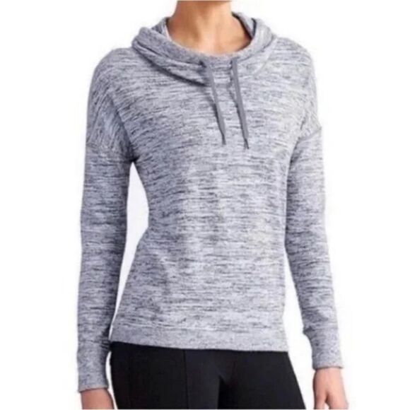Athleta Blissful Cowl Neck Hoodie Gray Size Small - Picture 1 of 10